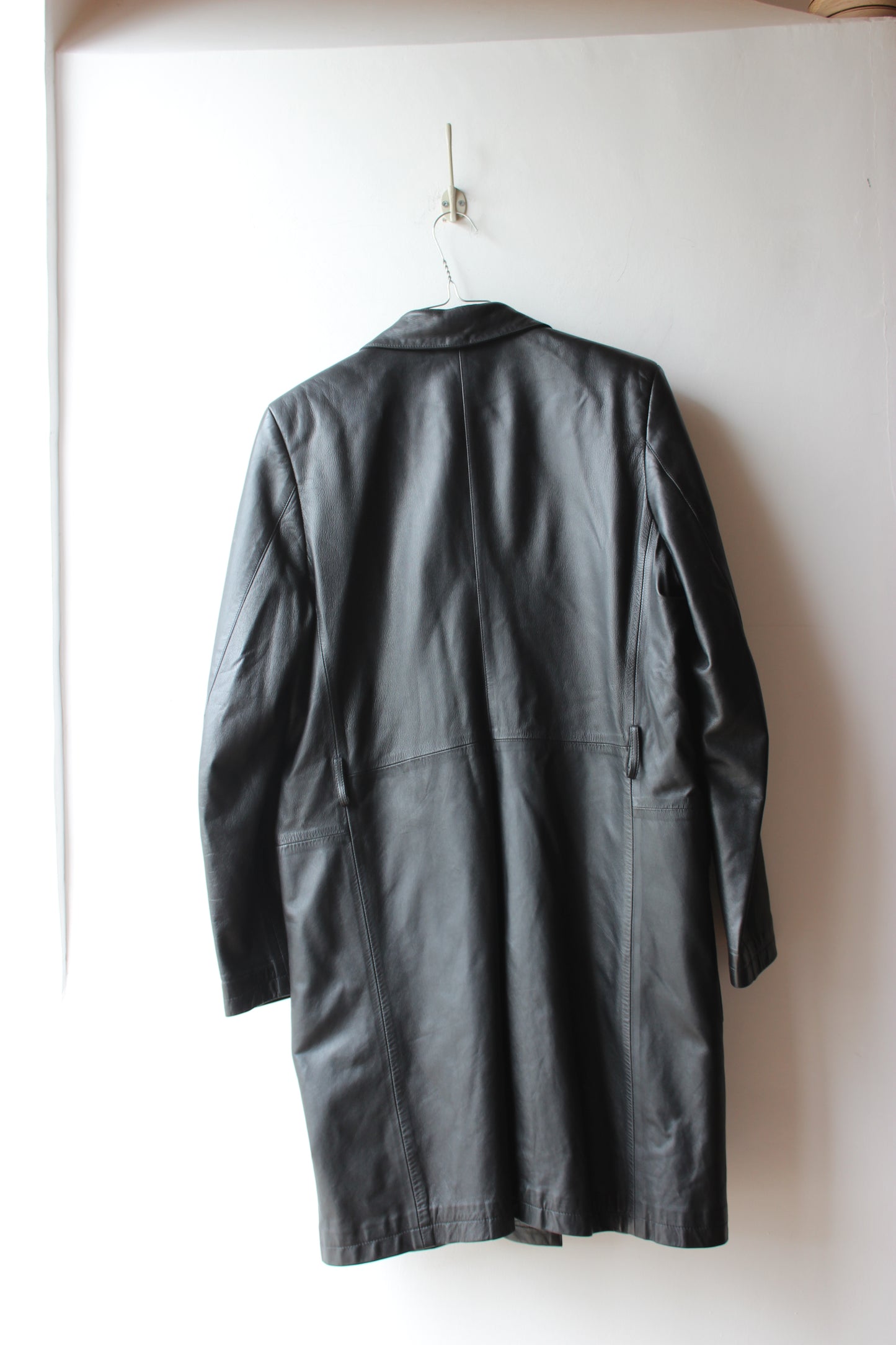 Cappotto in Pelle Vintage Nero Mabrun - Taglia 46