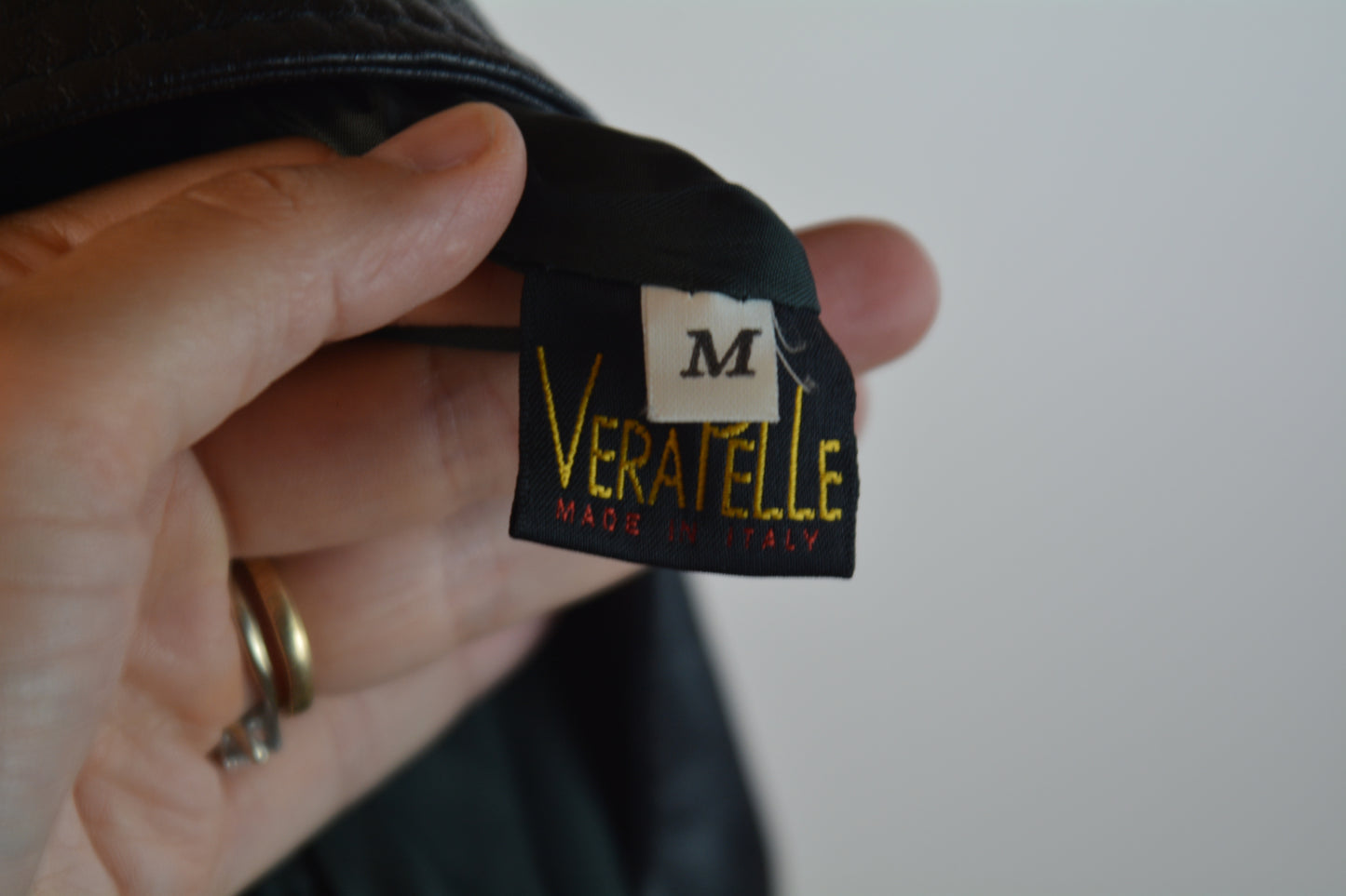 Vera Pelle Gilet in Pelle Nera Vintage Made in Italy — Taglia M