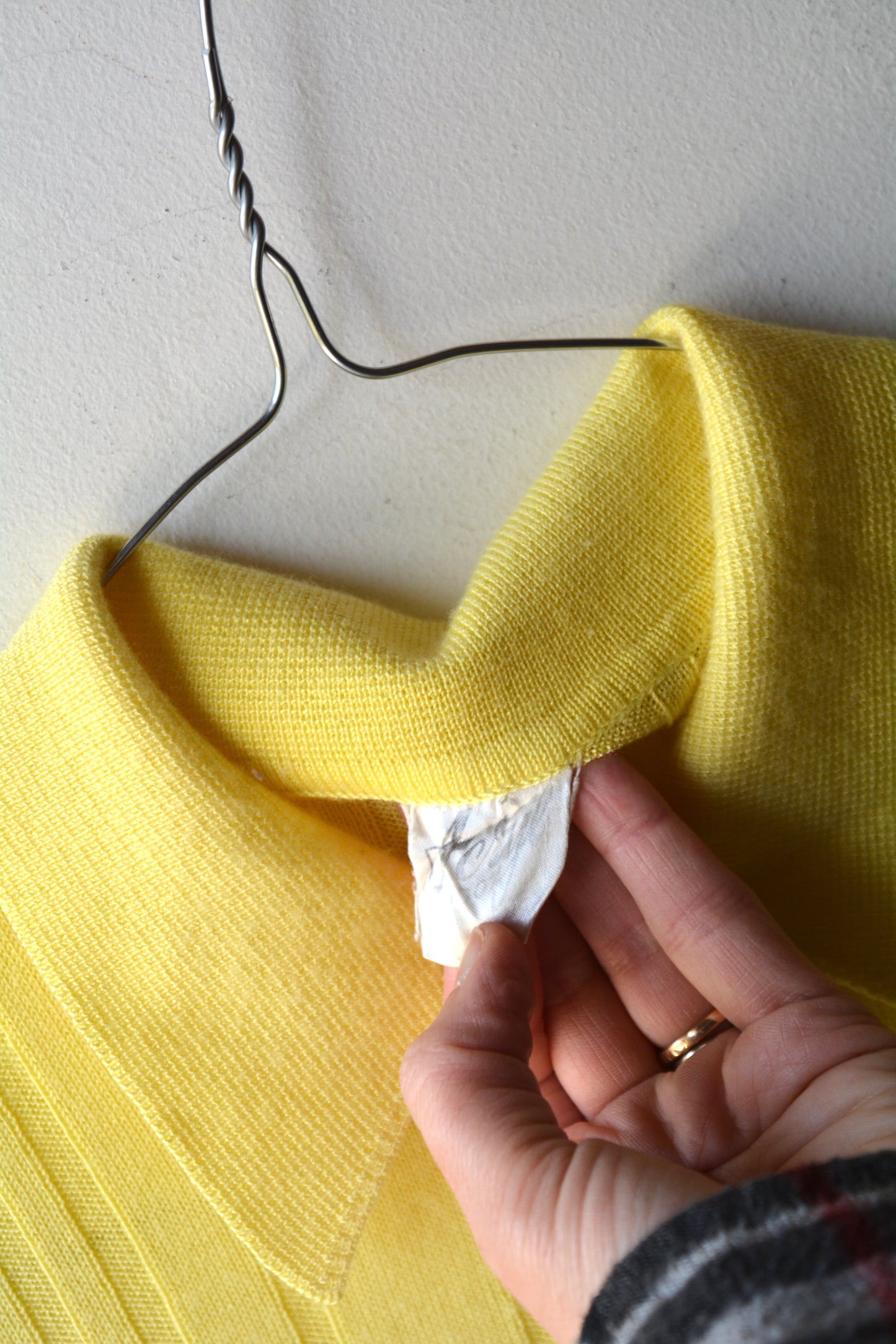 Polo in Maglia Vintage Giallo Limone — Anni '70
