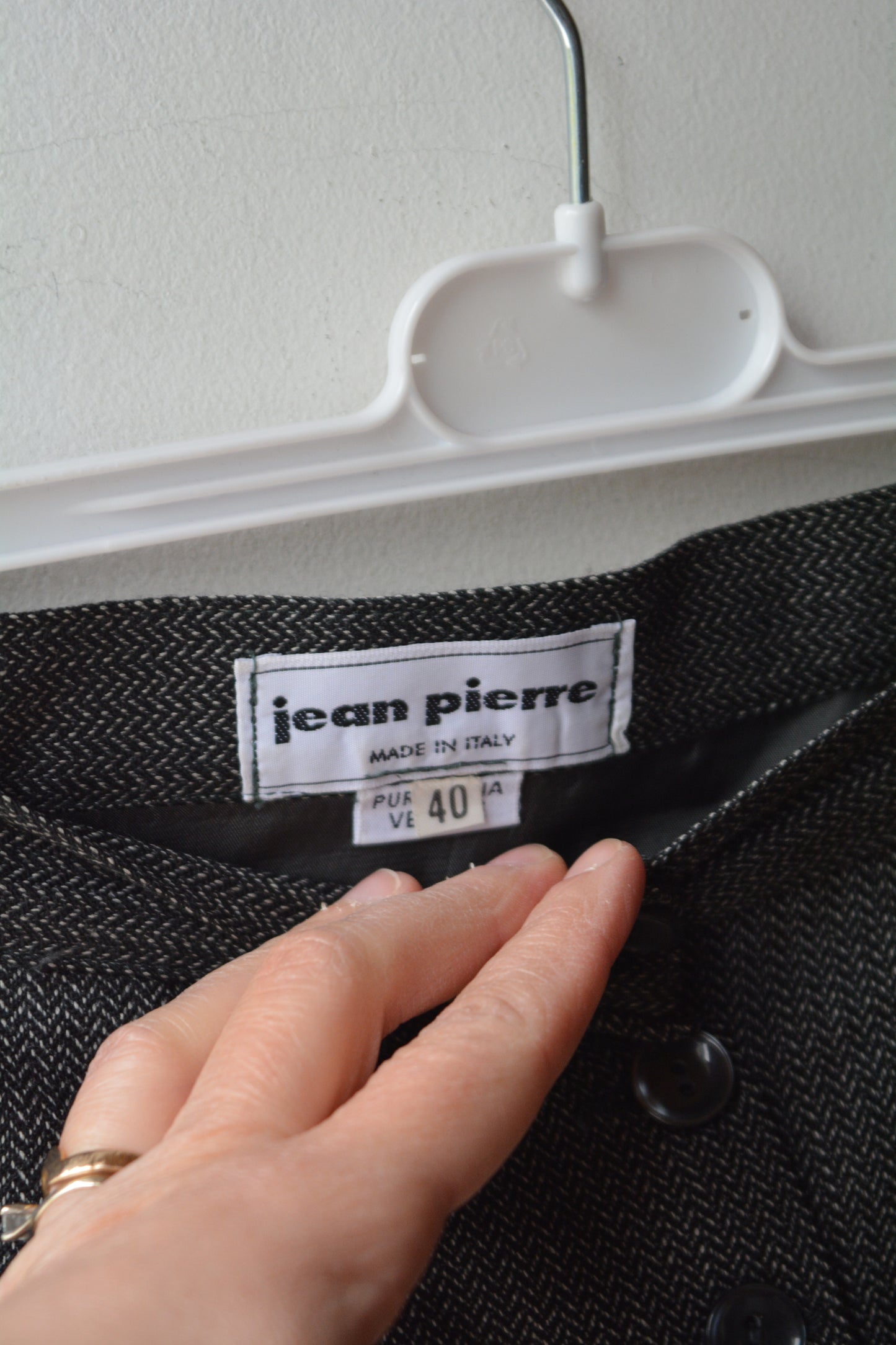 Jean Pierre Mini Skirt Vintage – Lana Grigia Spigata