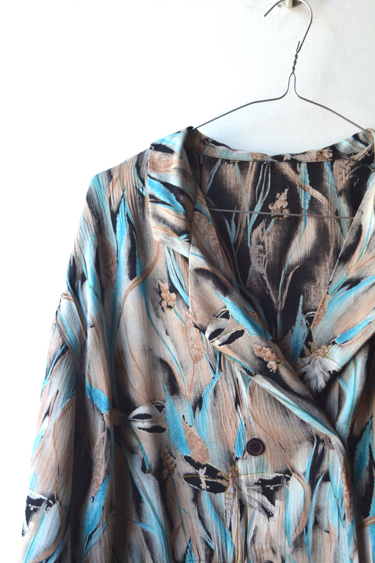Giacca Vintage in Viscosa Stampa Astratta – Taglia 42