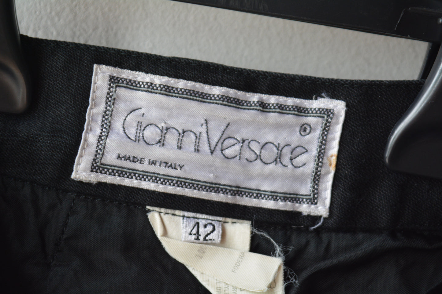 Gianni Versace Pantaloni Vintage Neri — Tg. 42