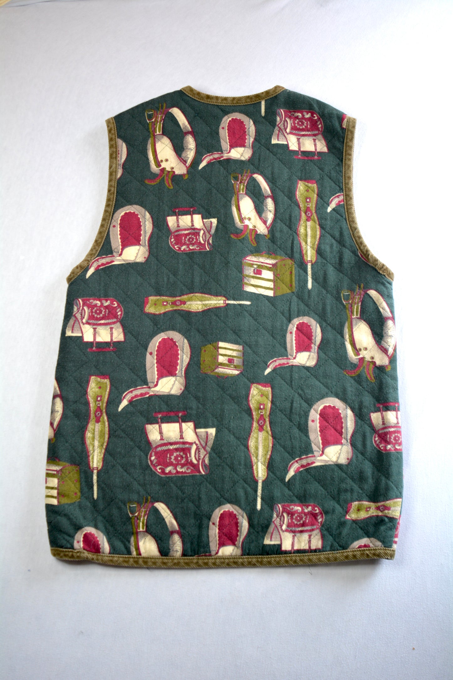 Gilet Trapuntato Vintage Fantasia Equestre