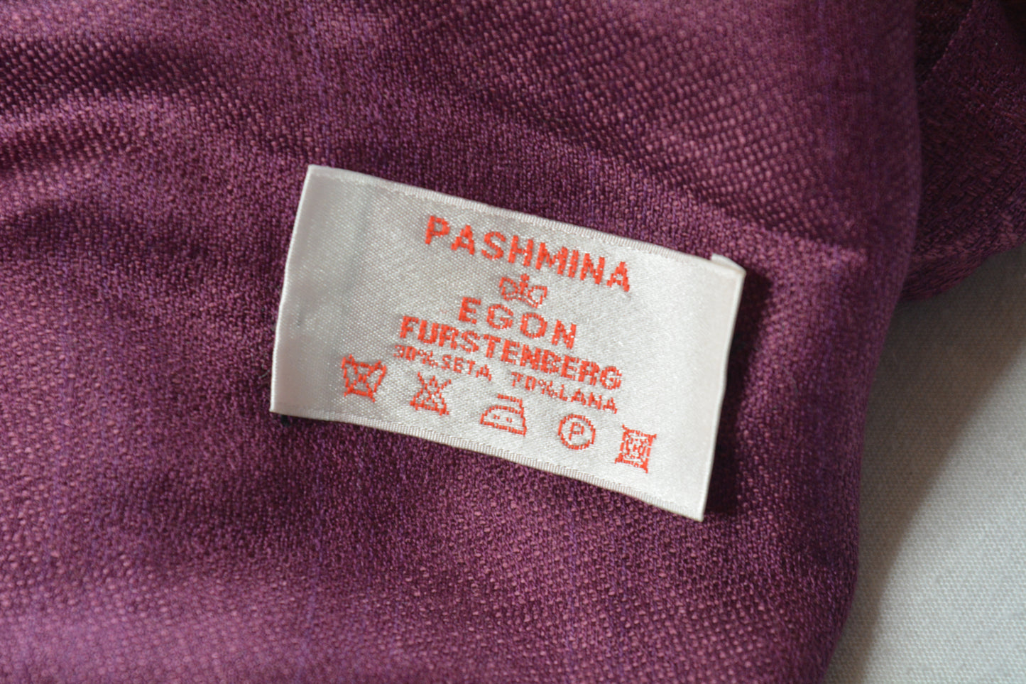 Egon Furstenberg – Pashmina Bordeaux 30% Seta 70% Lana