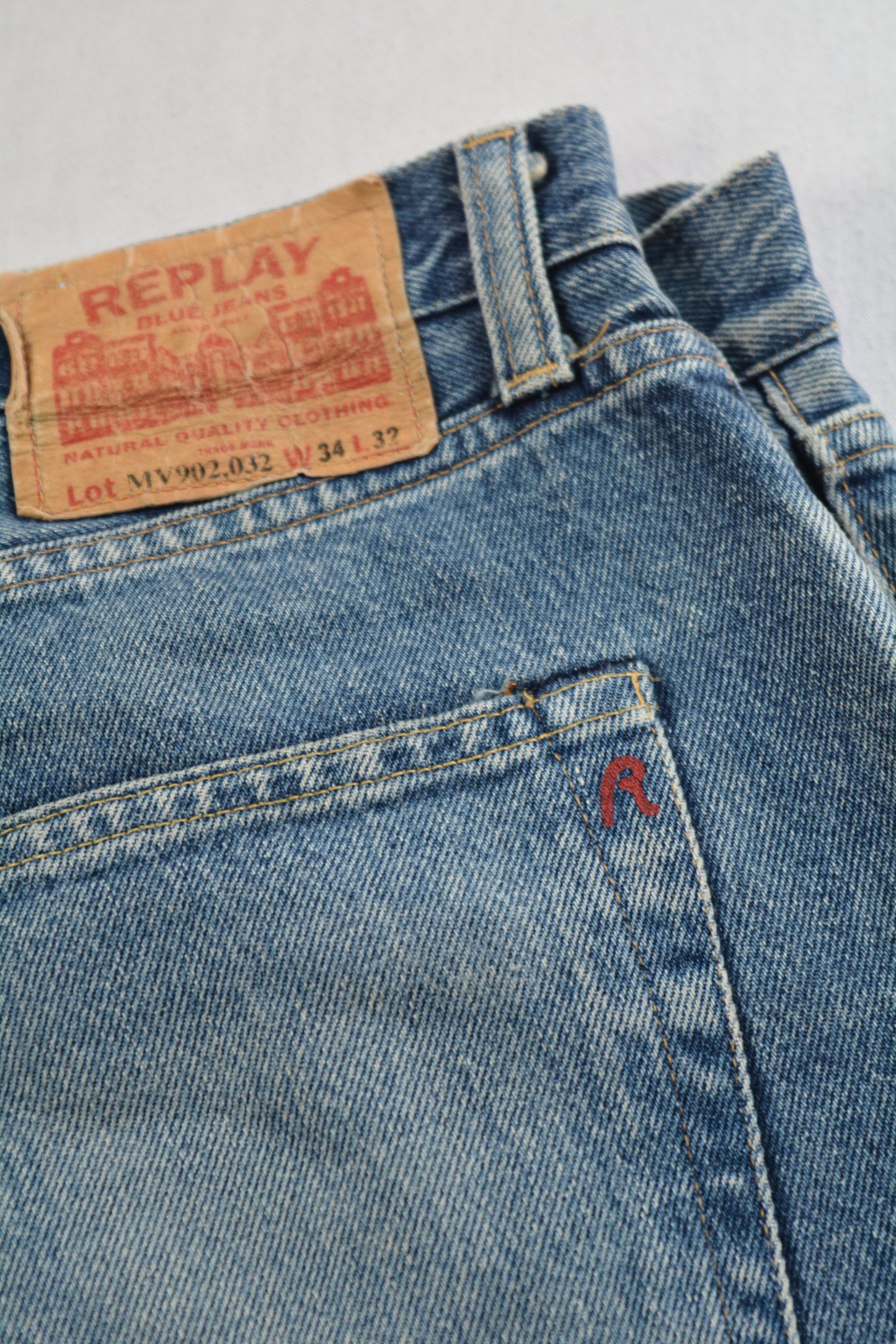 Replay Blue Jeans – Vintage Denim Blu W34 L32 Natural Quality