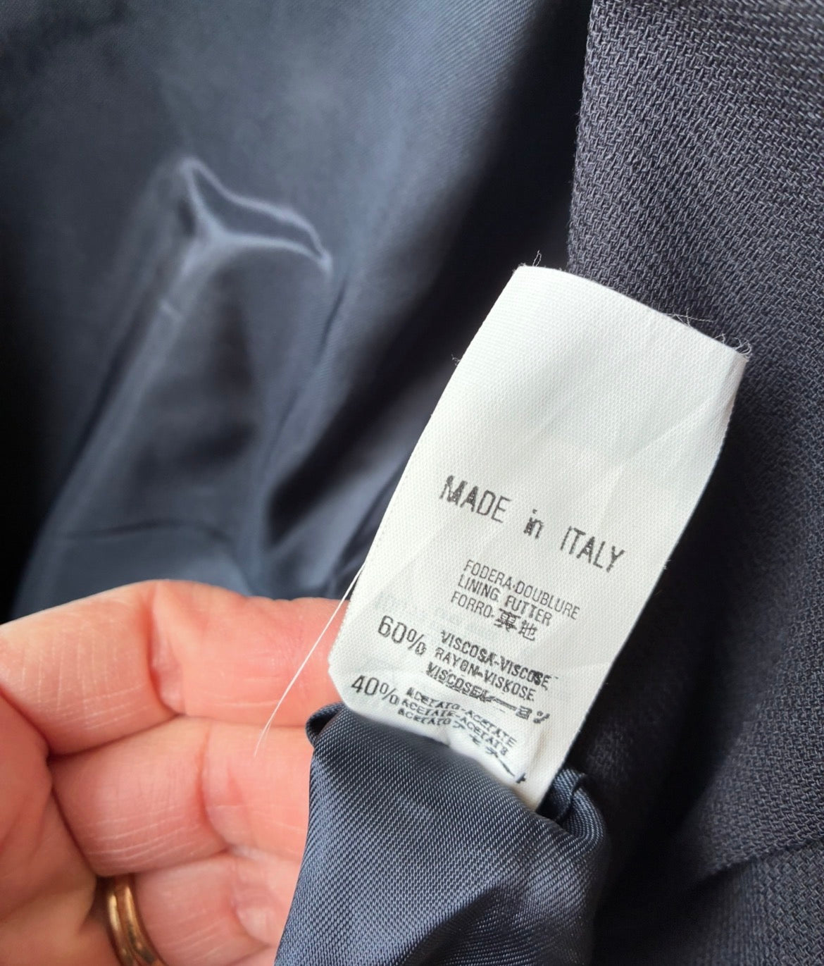 Gianfranco Ferré Studio Long Blazer Vintage – Blu Navy