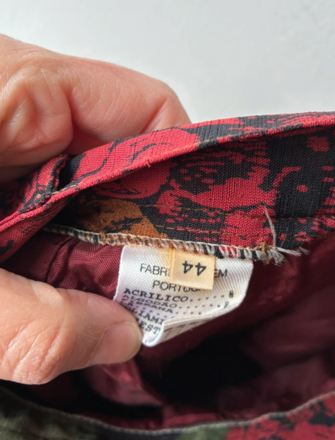Gonna Vintage Pencil Skirt Print Botanico – Misto Lana – Taglia 44