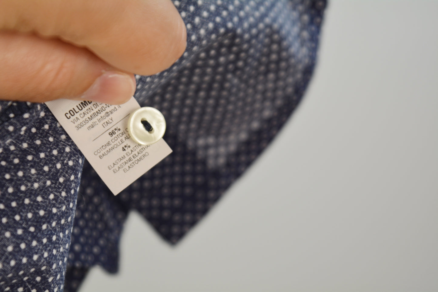 and Camicia Senza Maniche Pois Blu Navy — Rouches Bianchi — Vintage