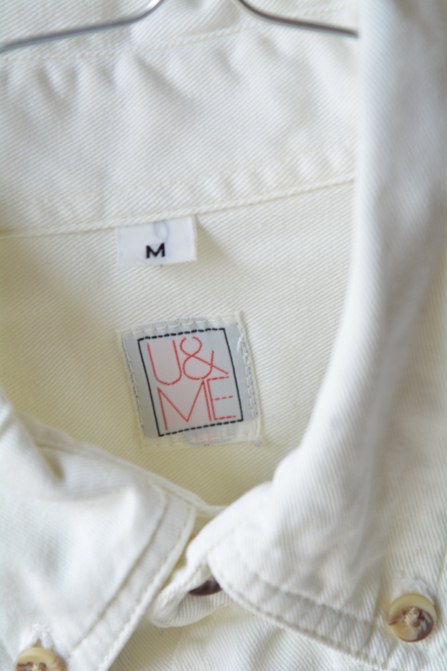 Camicia Vintage U&ME – Ricamo Hunting Cane e Anatre – Bianco Panna