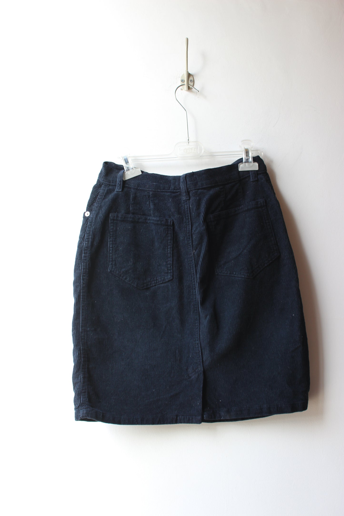 Emanuel Schvili Vintage Navy Corduroy Dog Embroidery Skirt - Waist 34