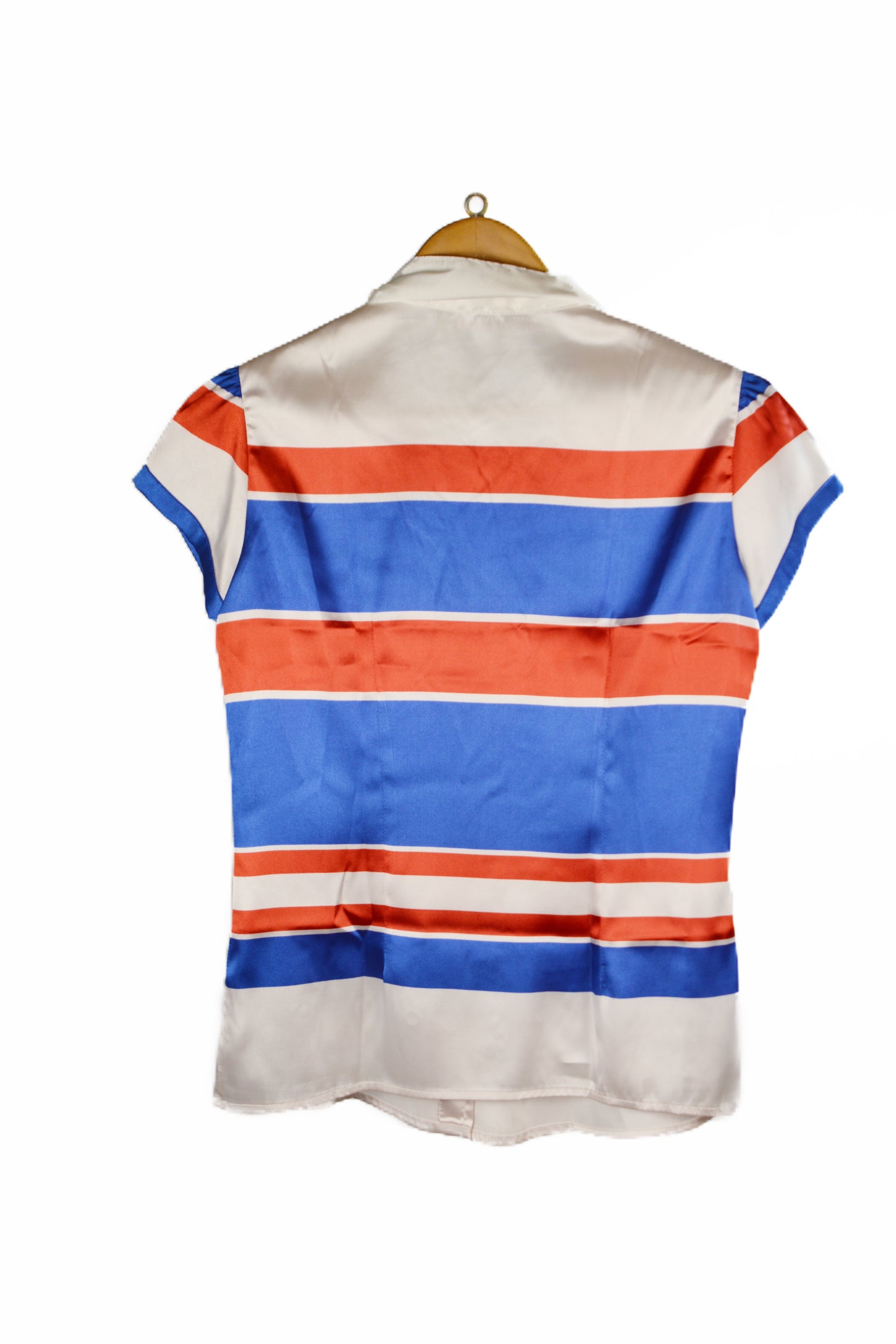 Fornarina Camicia a Righe in Raso — Vintage Y2K