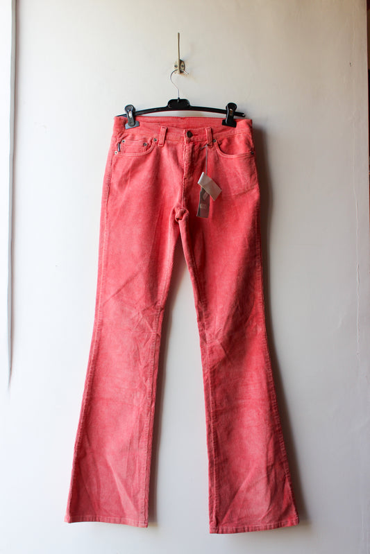 Pantaloni Ice Iceberg Icejeans in Velluto Rosa Corallo - Taglia 28