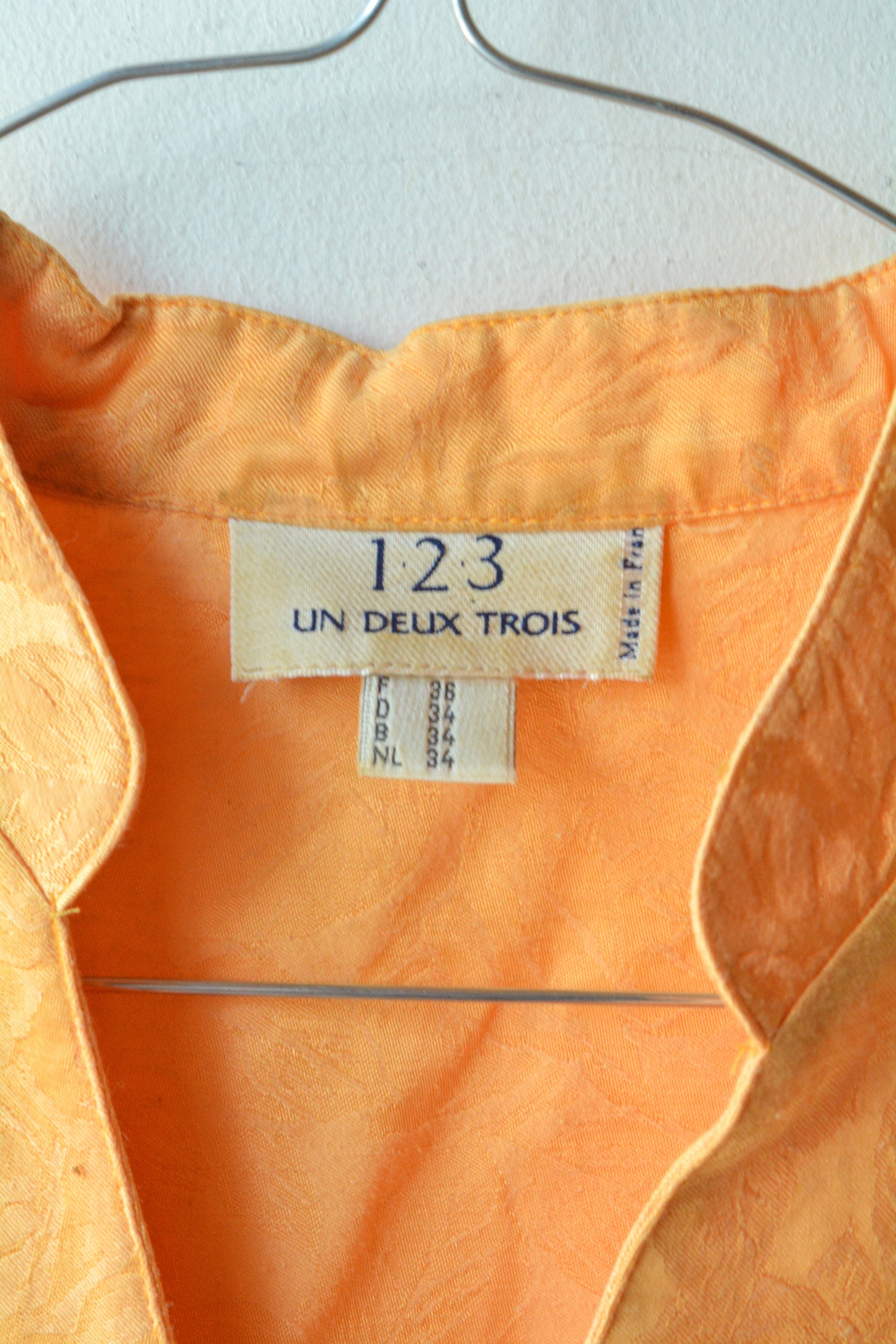 1·2·3 Un Deux Trois — Canotta Arancio Pesca in Lino