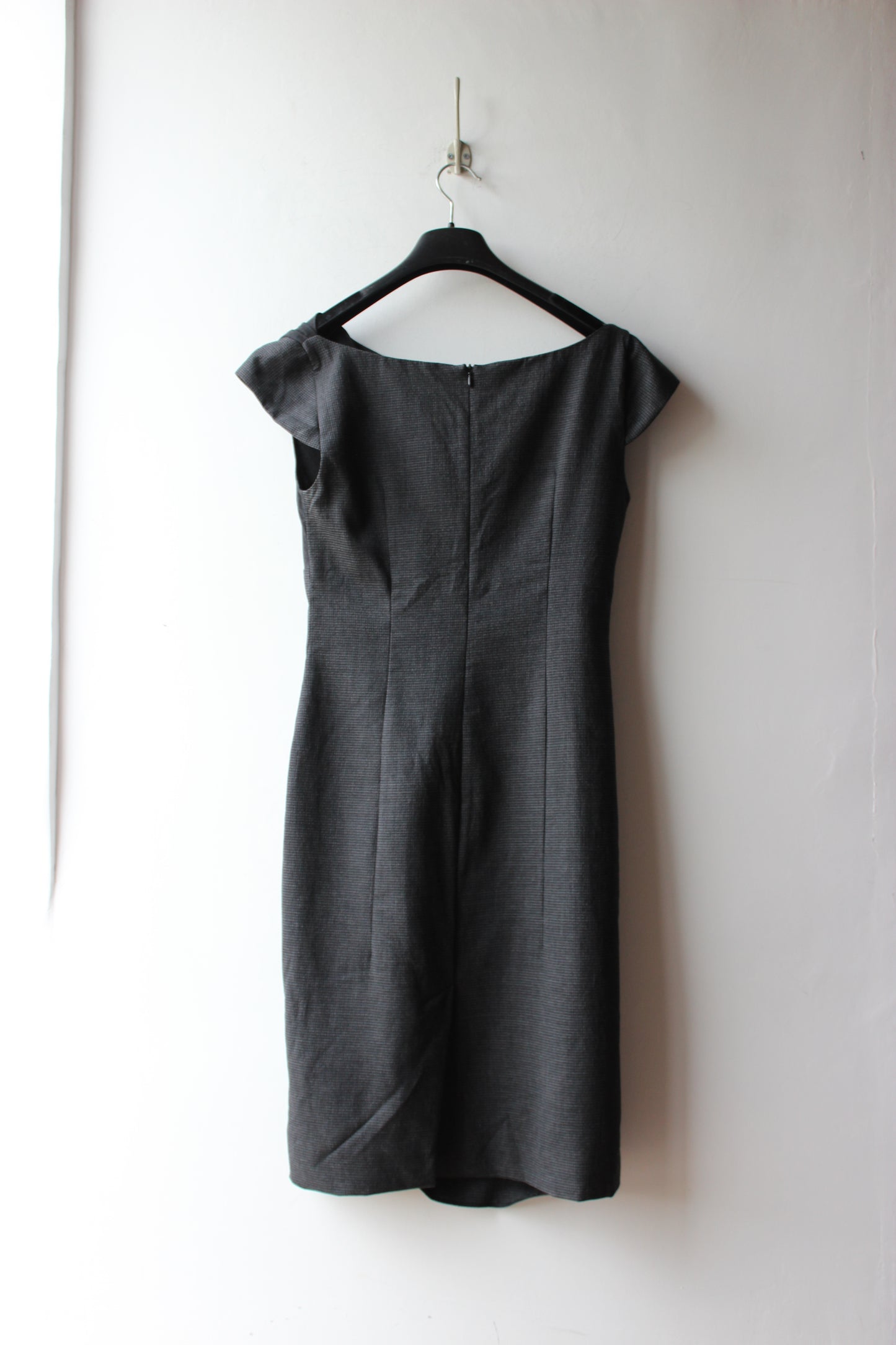 MOSCHINO Vintage Abito Elegante Grigio – Lana Vergine