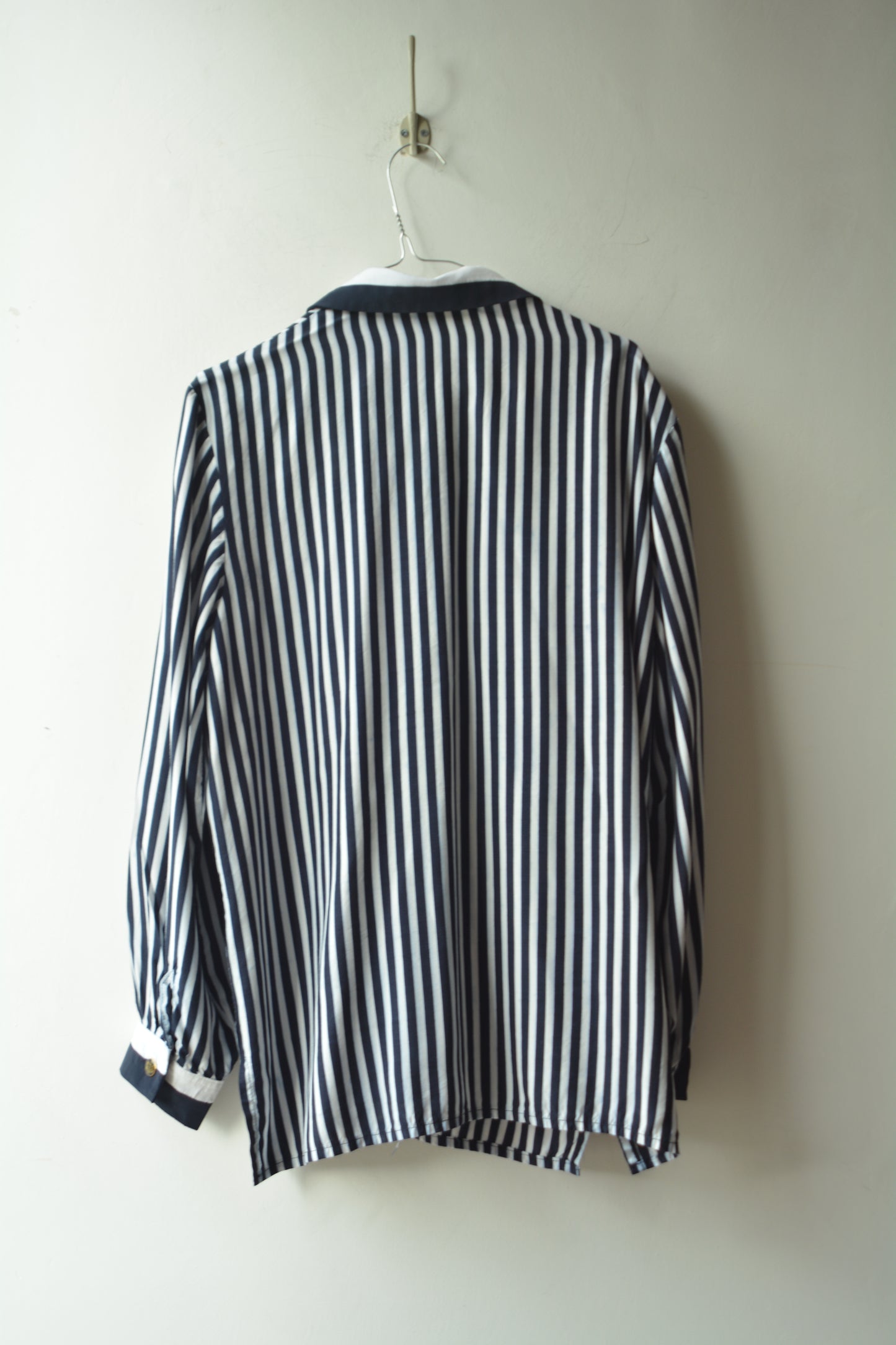 Camicia Vintage Paola S. Linea Oro – Righe Navy e Bianco