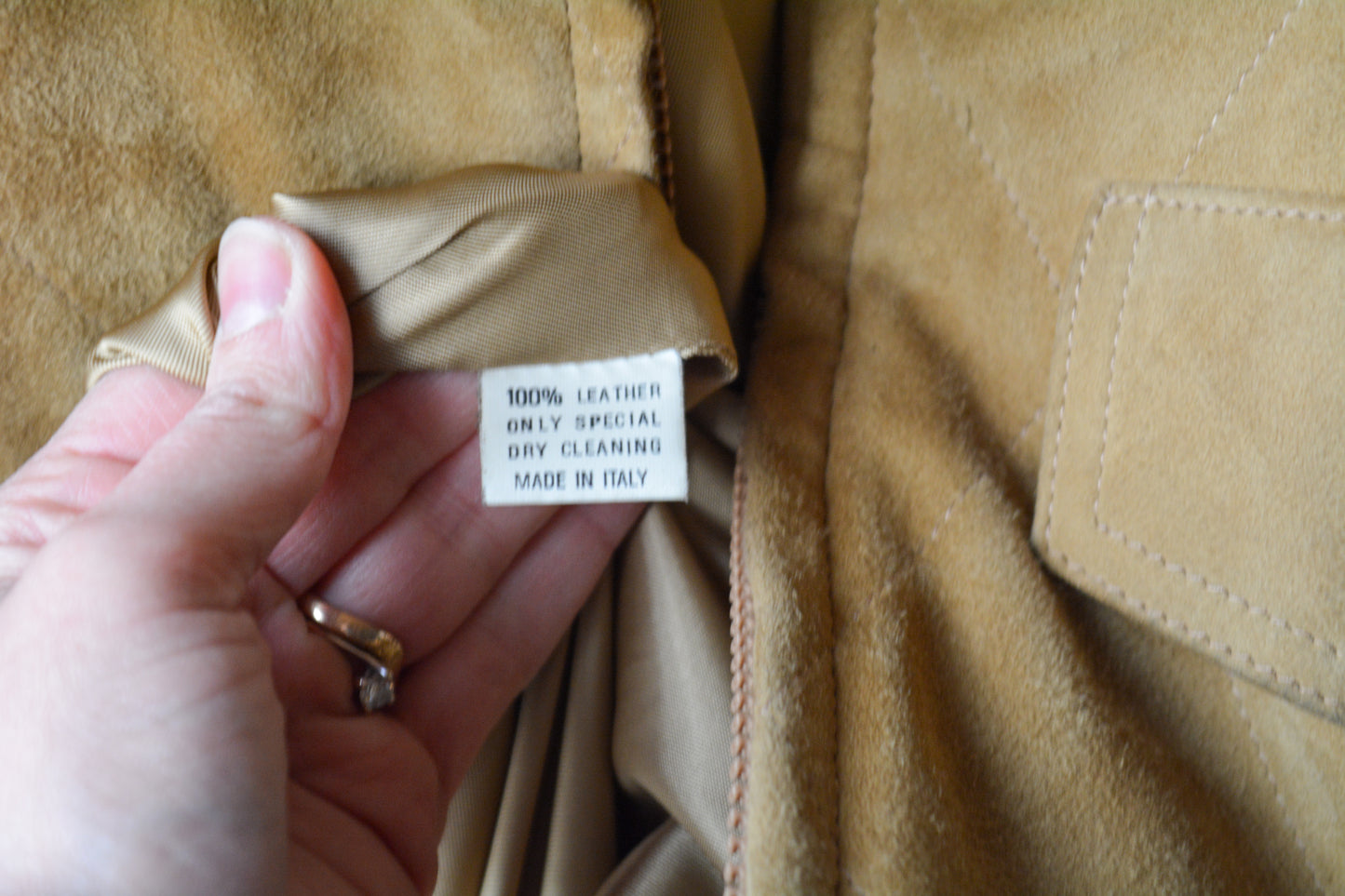 Giacca Vintage in Camoscio – Valerio Pasinelli – 100% Pelle Made in Italy