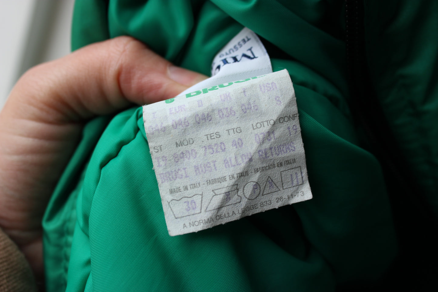 Gilet Vintage Brugi Verde Smeraldo Imbottito Anni '80