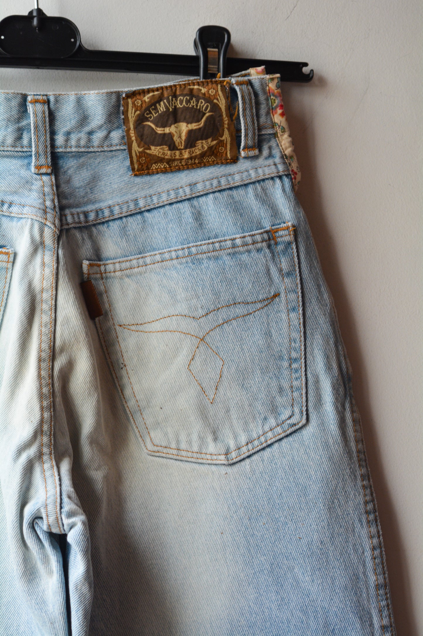 Jeans Vintage Sem Vaccaro Vita Alta – Denim Chiaro