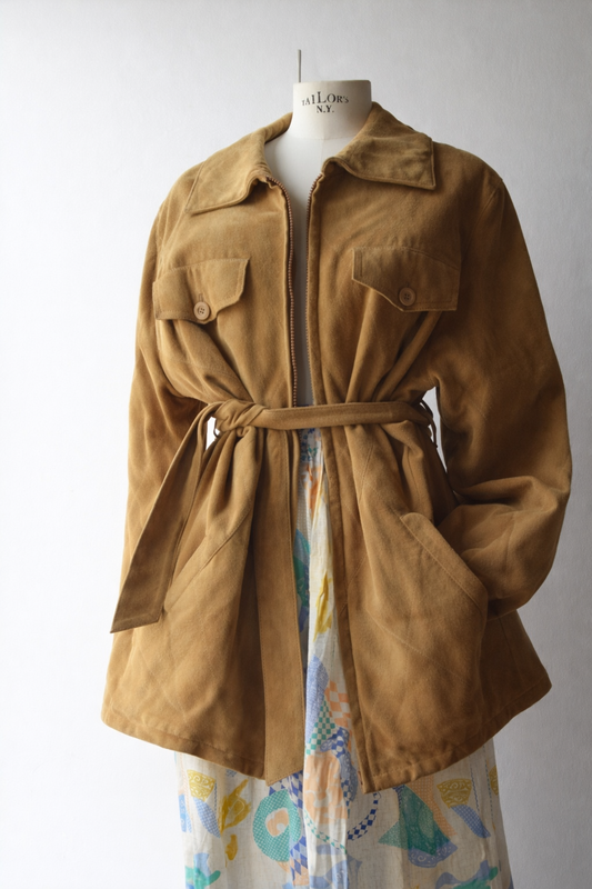 Giacca Vintage in Camoscio – Valerio Pasinelli – 100% Pelle Made in Italy