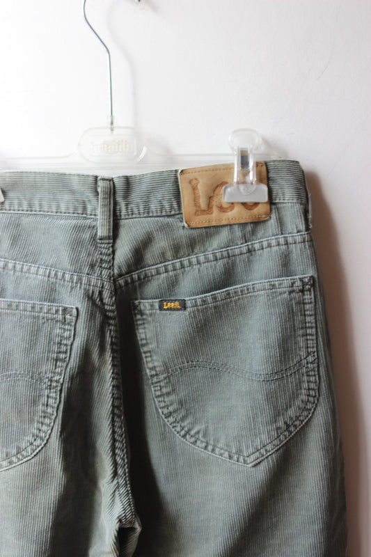 Pantaloni Lee Vintage Verde Salvia a Coste Taglia 52