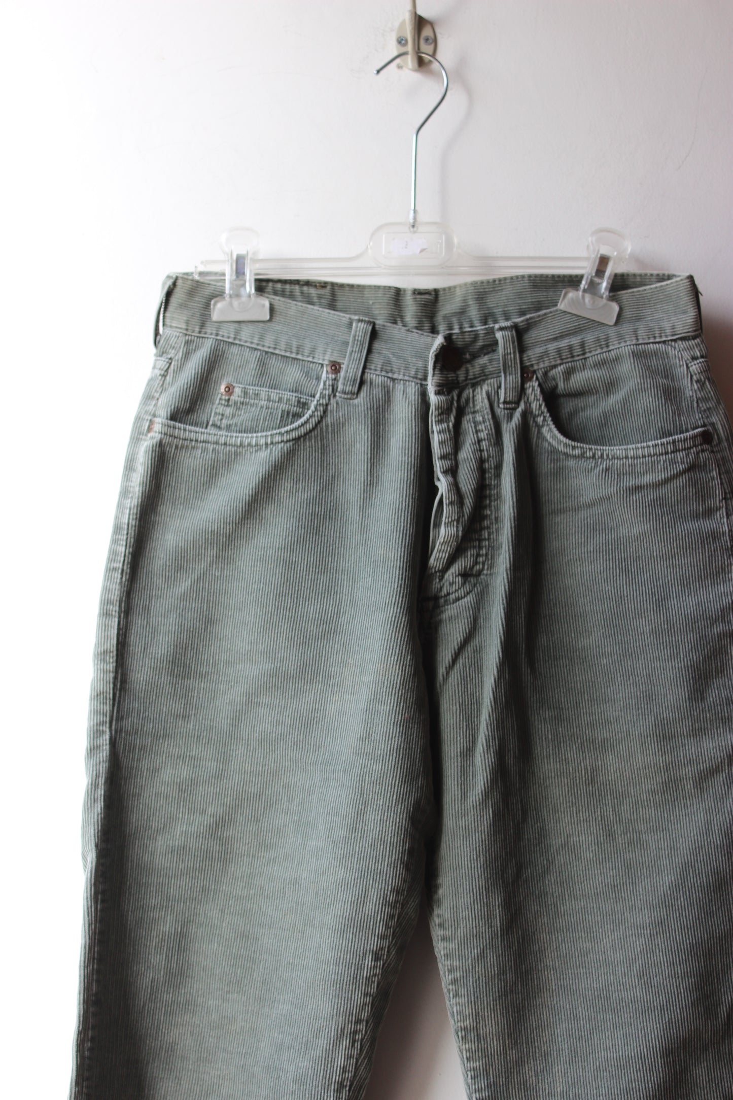 Pantaloni Lee Vintage Verde Salvia a Coste Taglia 52