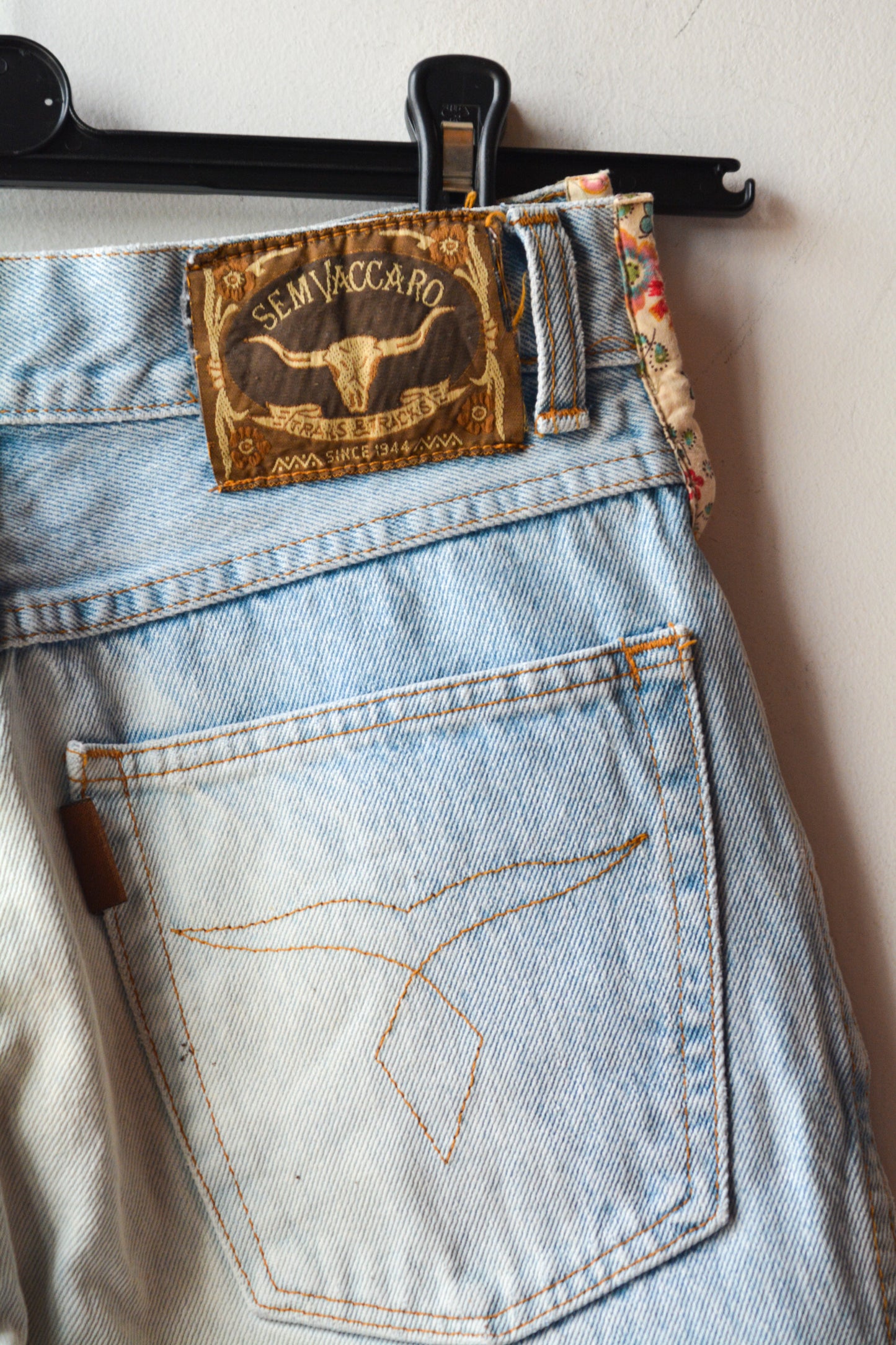 Jeans Vintage Sem Vaccaro Vita Alta – Denim Chiaro