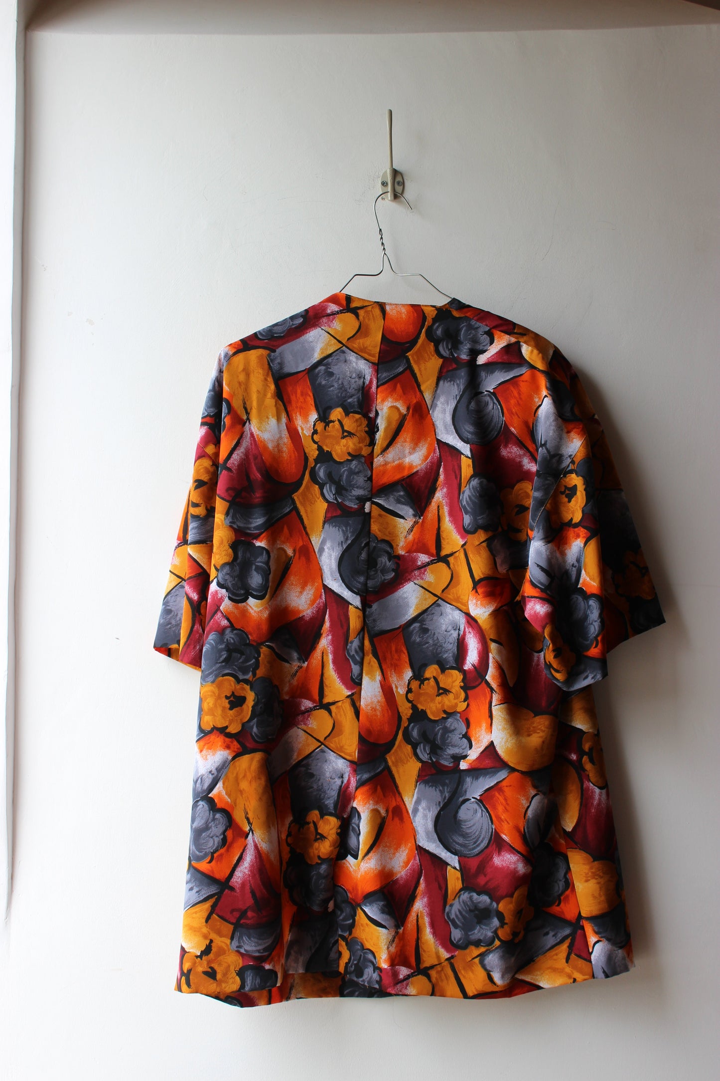 Camicia Vintage Donna Moda Stampa Floreale Astratta