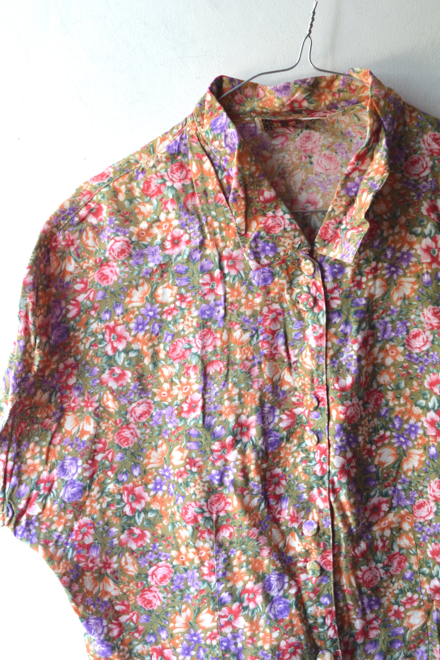 Express Camicia Vintage Floreale Viscosa anni '90