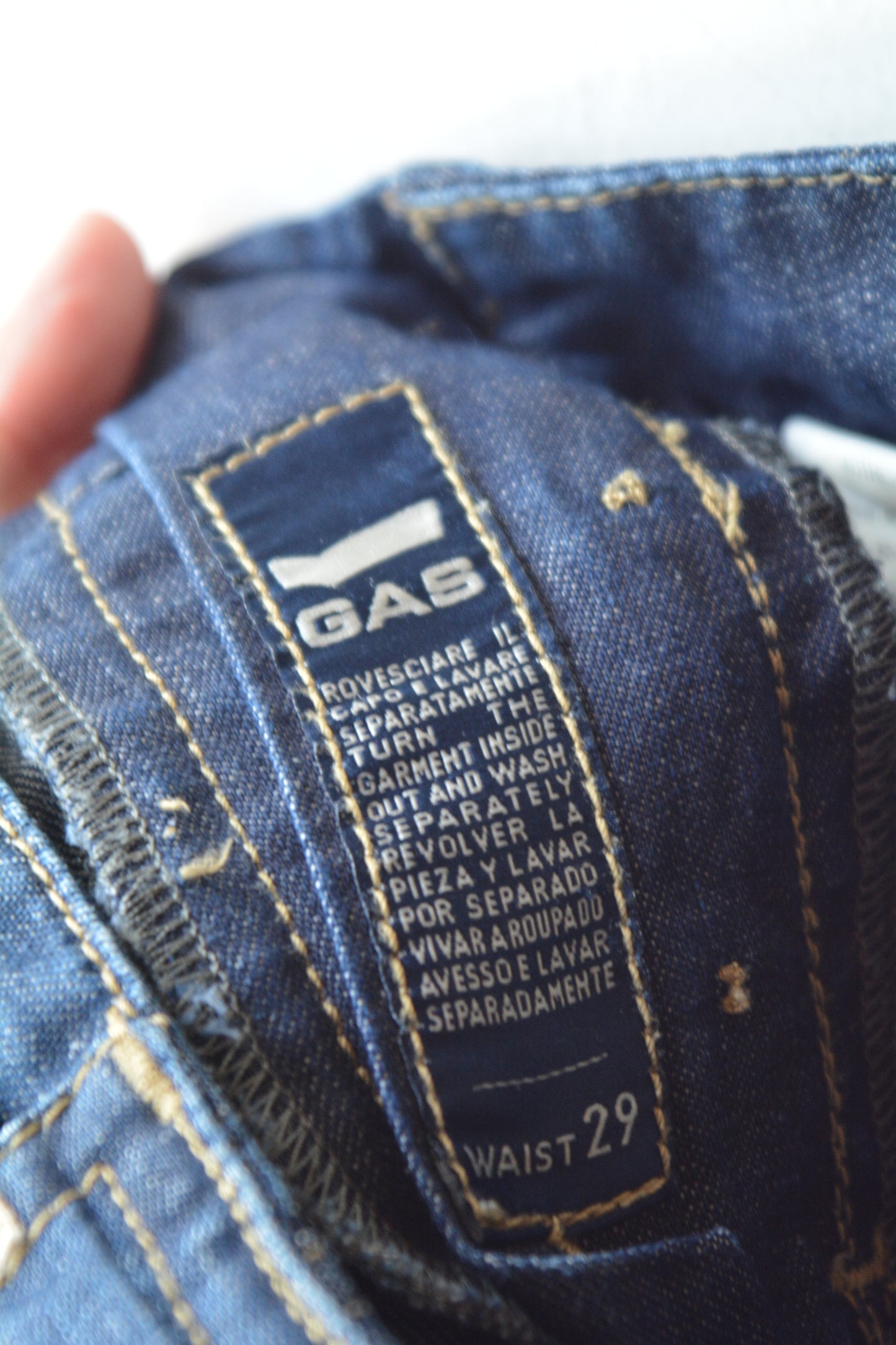GAS Collection Jeans Vintage Wide Leg Blu Waist 29