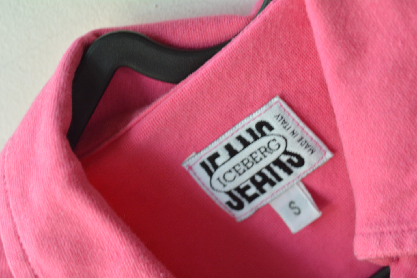 Iceberg Jeans Polo Vintage Rosa Fucsia Taglia S — Made in Italy