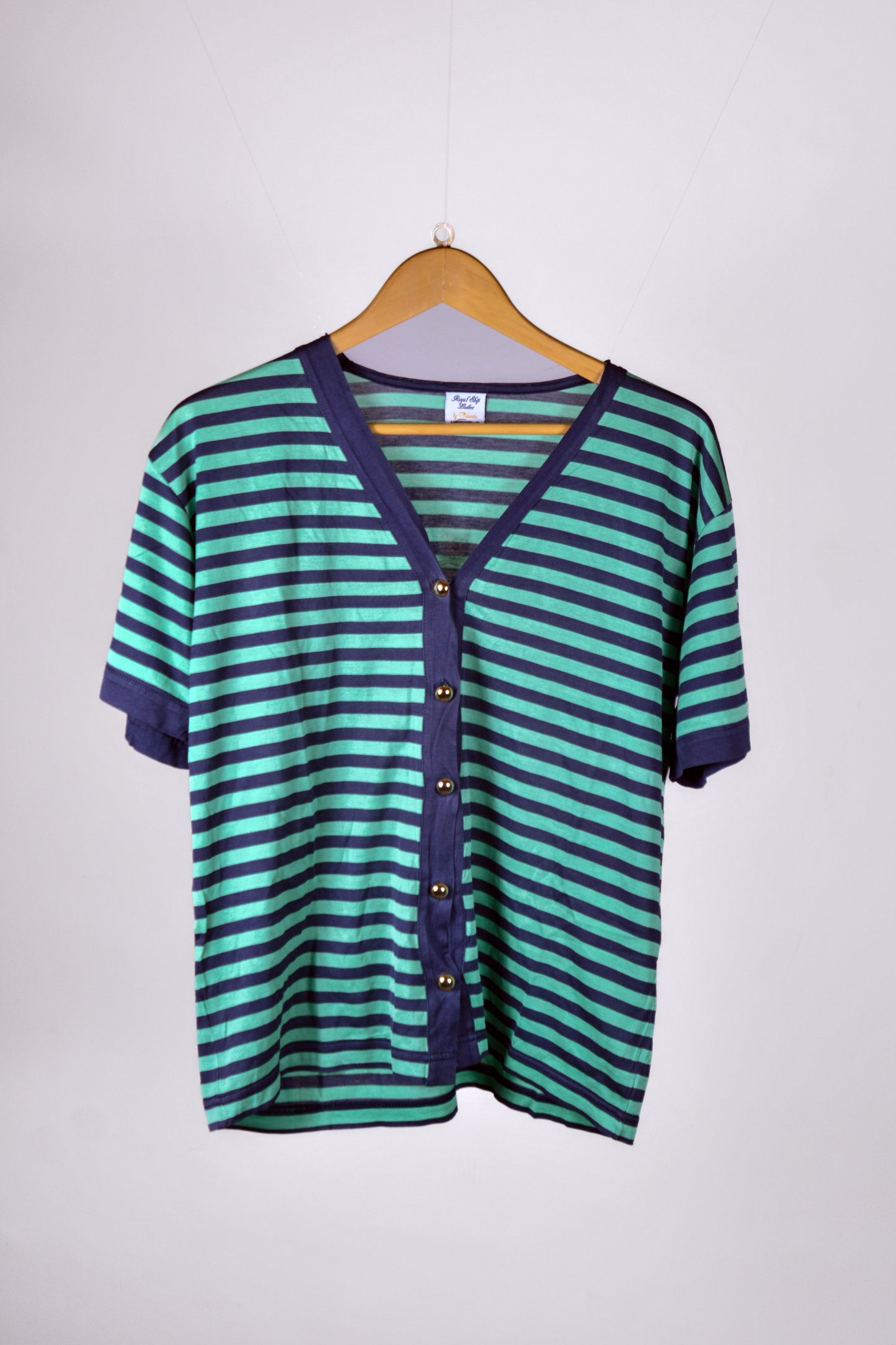 Top Vintage Royal Ship Ladies — Righe Menta e Navy