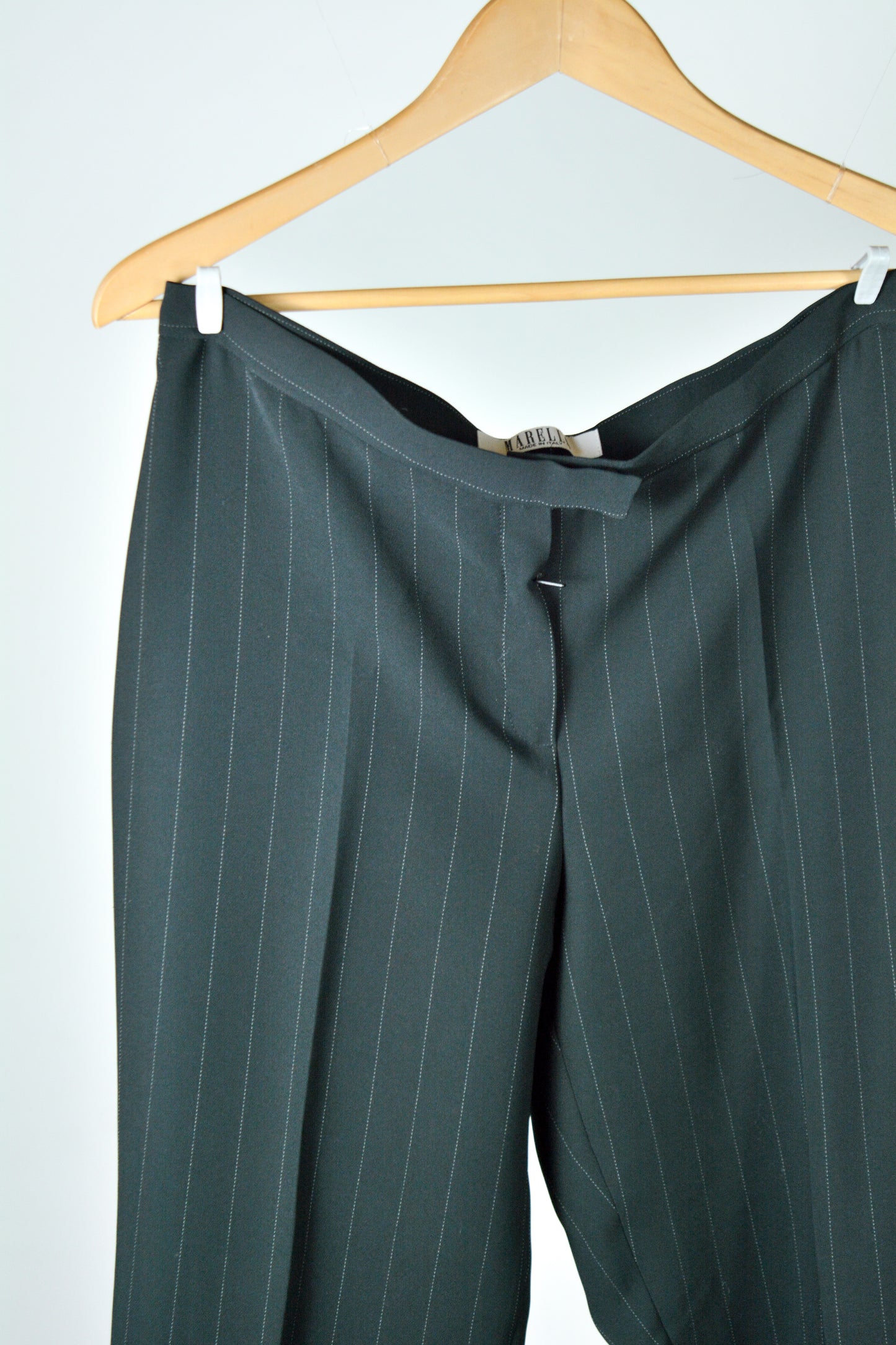 Pantalone Vintage Marella Gessato Nero – Made in Italy
