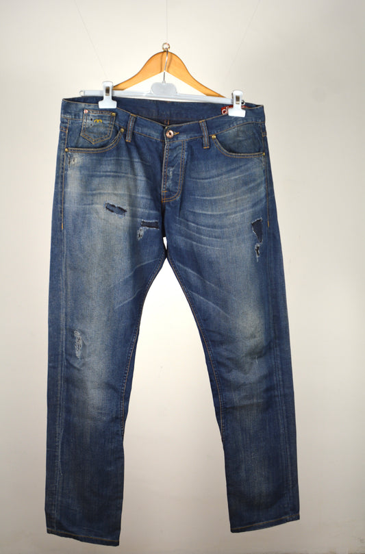 Jeans Vintage Clink Destroyed Blu – Made in Italy Taglia 52