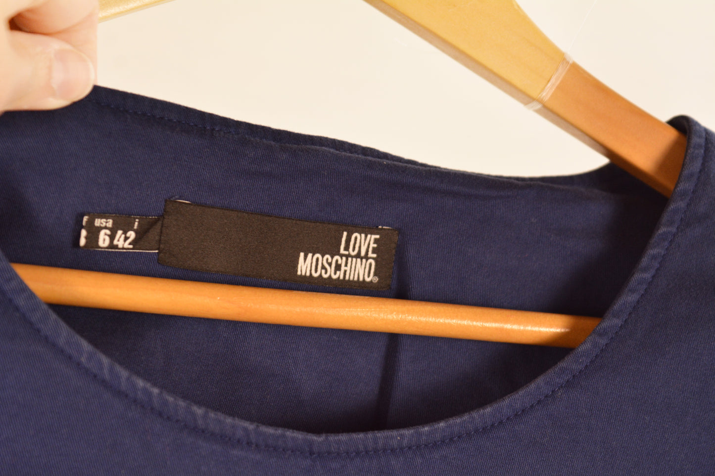 Love Moschino Vestito Blu Navy Gonna a Ruota – Taglia 42 IT