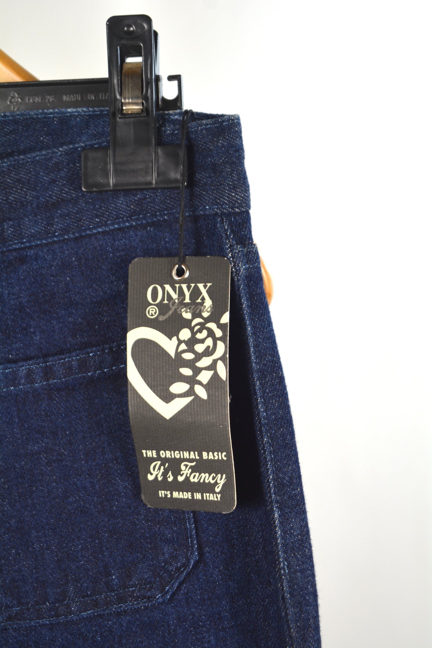 Onyx Jeans Authentic Basic Blu Scuro Vita Alta NWT – W30