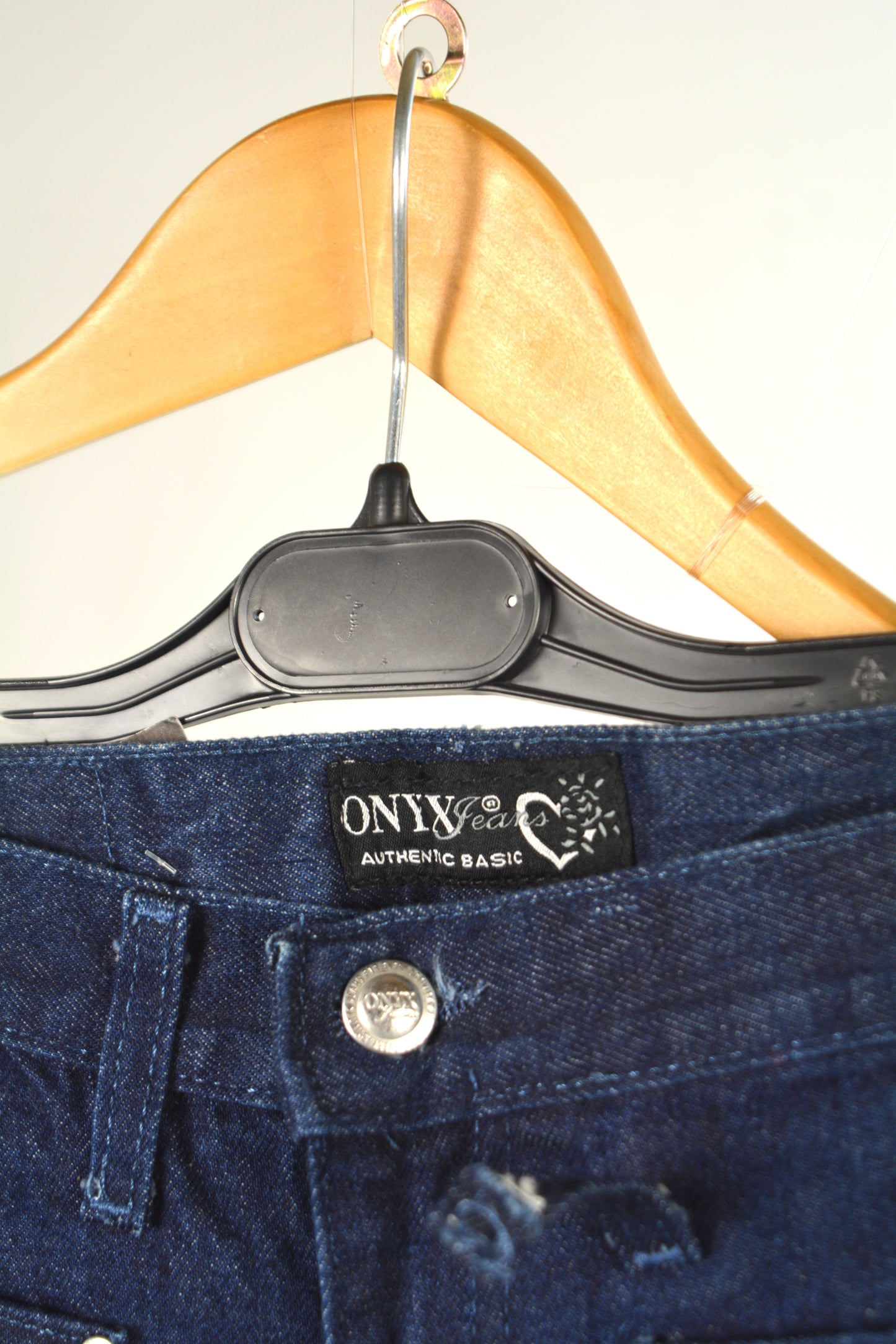 Onyx Jeans Authentic Basic Blu Scuro Vita Alta NWT – W30