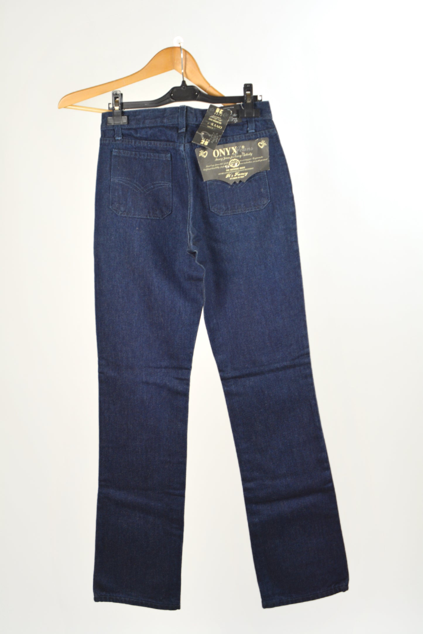 Onyx Jeans Authentic Basic Blu Scuro Vita Alta NWT – W30