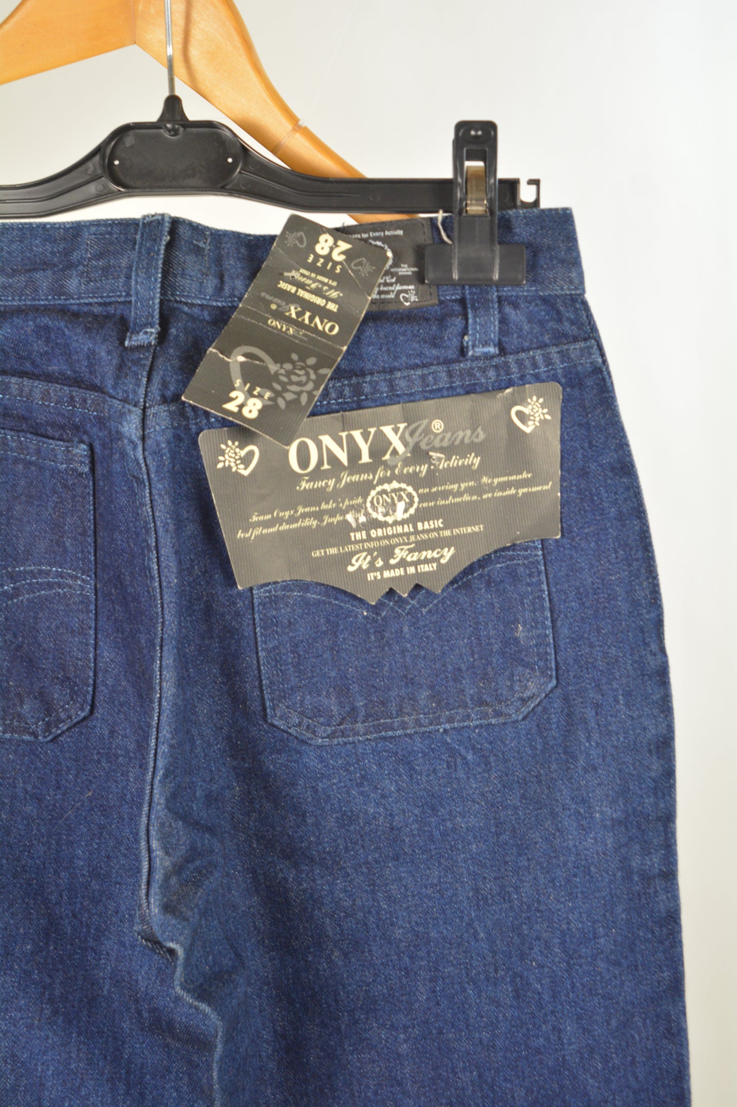 Onyx Jeans Authentic Basic Blu Scuro Vita Alta NWT – W30