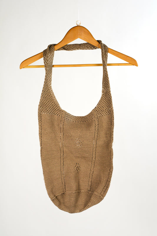 Borsa Hobo Vintage in Crochet – Color Cammello