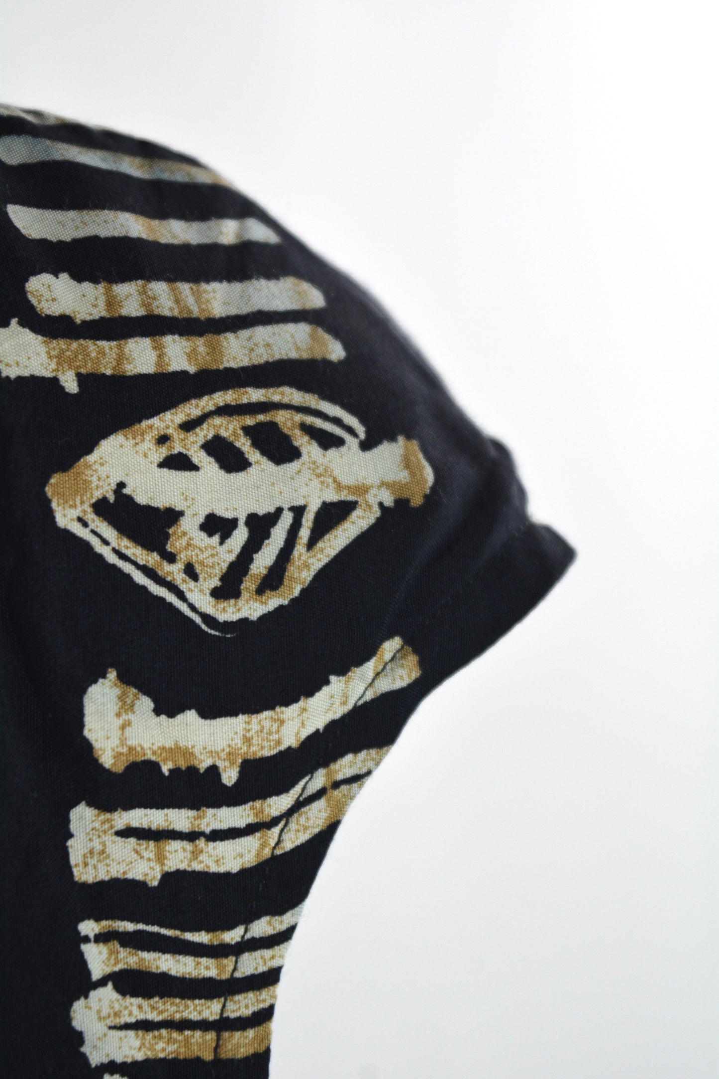 Tuta Vintage Rossella Argento Stampa Batik Nero Oro