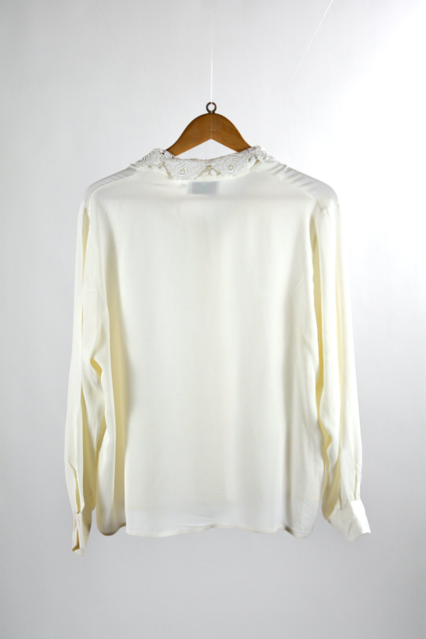 Camicia Vintage Emisfero Collection Avorio con Pizzo Rose