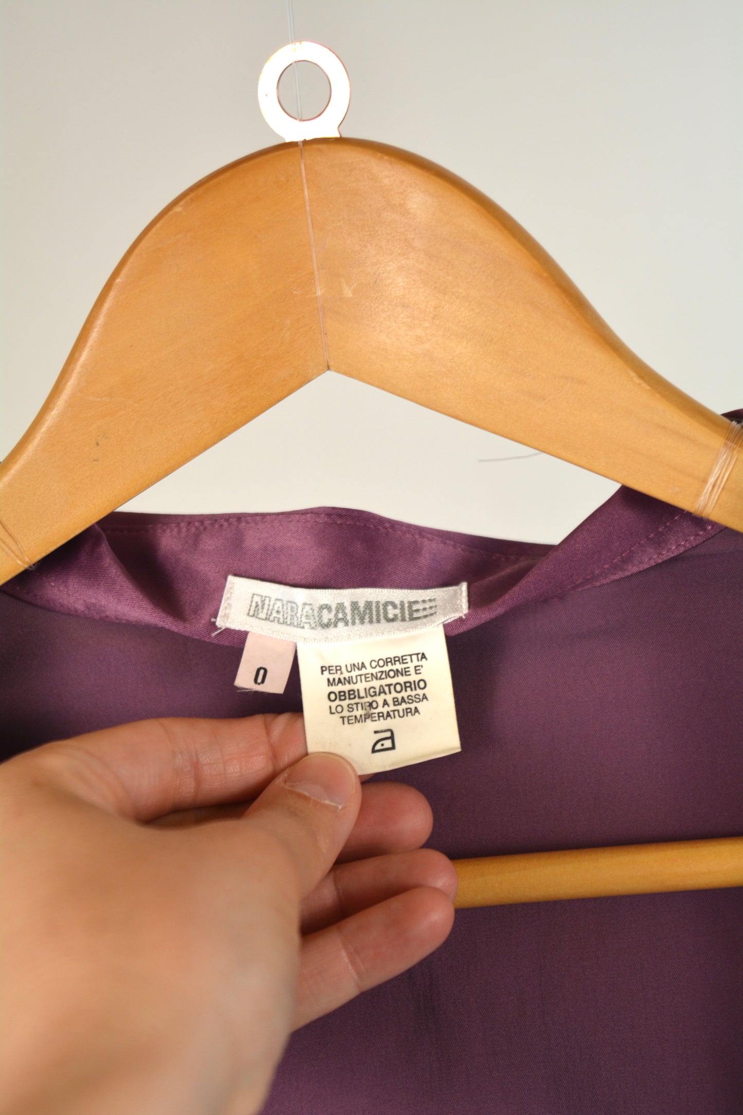 NaraCamicie Camicia Avvolgente in Raso Viola
