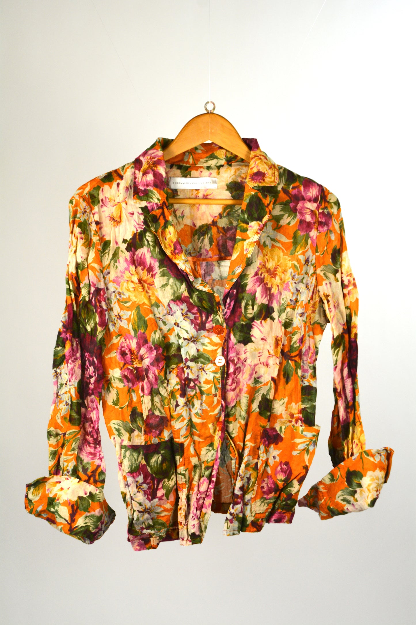 Le Donne di Mariella Burani Blazer Floreale Arancio
