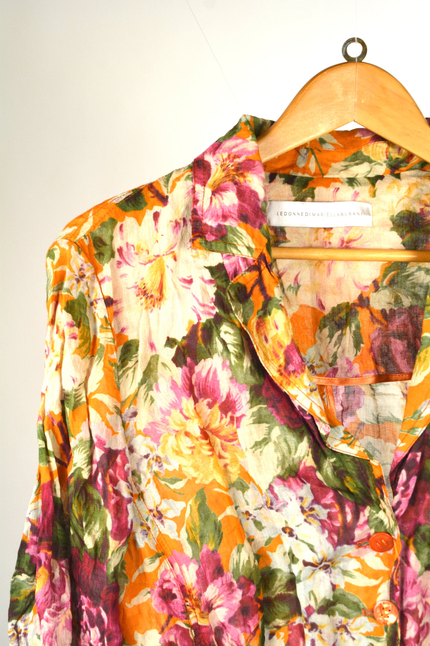 Le Donne di Mariella Burani Blazer Floreale Arancio