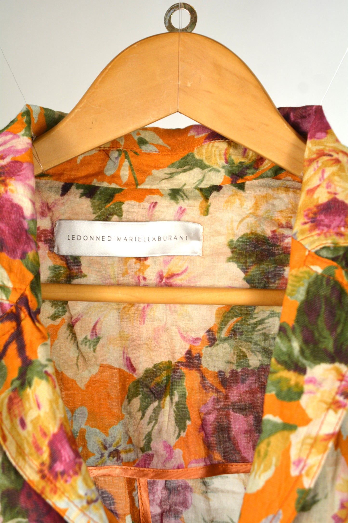 Le Donne di Mariella Burani Blazer Floreale Arancio