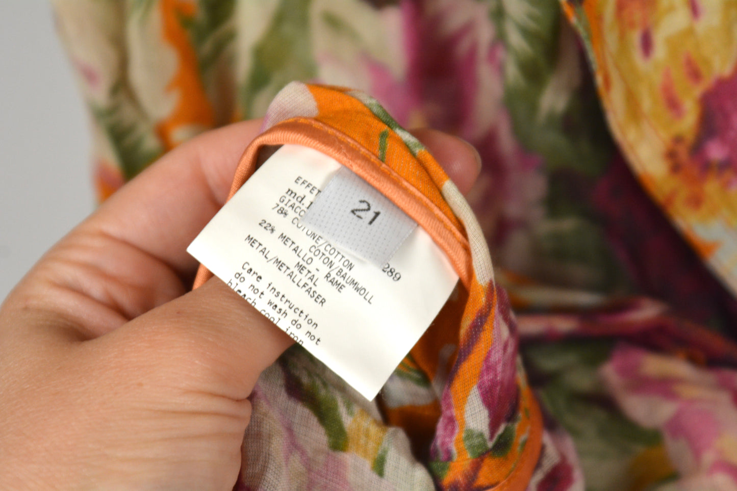 Le Donne di Mariella Burani Blazer Floreale Arancio