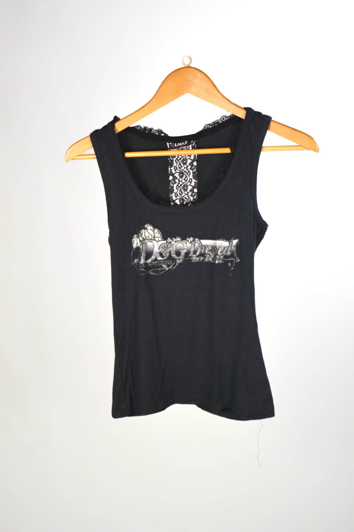 D&G Dolce & Gabbana Top con Pizzo Vintage