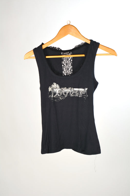 D&G Dolce & Gabbana Top con Pizzo Vintage
