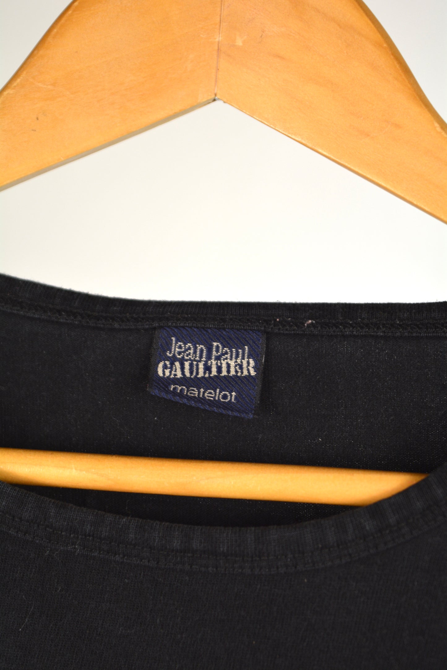 Jean Paul Gaultier Matelot T-shirt Nera Righe Bianche Vintage – Tg. L/XL