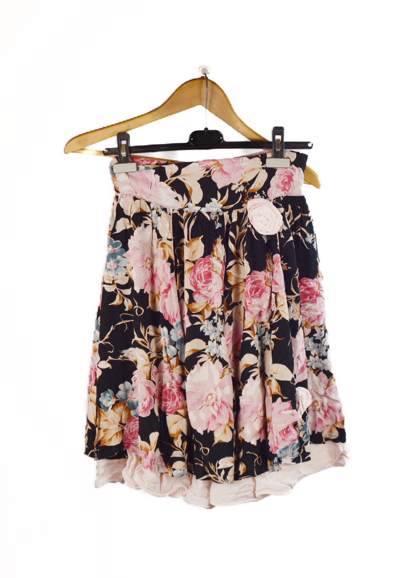 Gonna Midi Floreale Vintage in Viscosa – Made in Italy